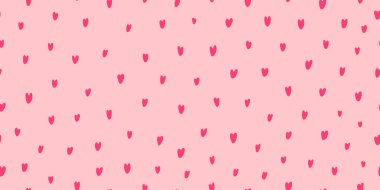 Pembe kalpli, kusursuz bir model. Kalpli basit bir geçmiş. Kumaş, ambalaj, tekstil, duvar kağıdı, giysi, kapak, iç dekorasyon için şık hippi dokusu.