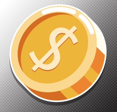 Düz biçimde dolar para illüstrasyonu