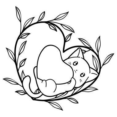 Kitty kalp çizgi film karakteri boyama sayfa 9