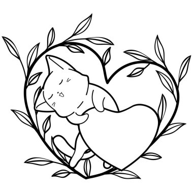 Kitty kalp çizgi film karakteri boyama sayfa 10