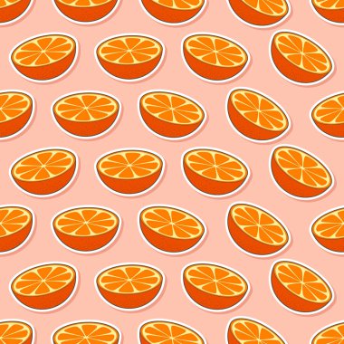 Kusursuz turuncu çizgi film etiketi deseni