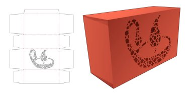 Kalıplı karton paketleme Diwali şablonu die cut şablon ve 3B maketleme
