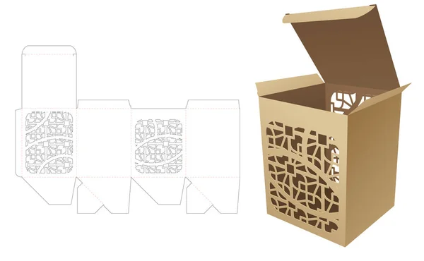 Packaging Box Die Cut Template Mockup — Stockvektor