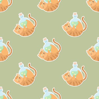 Cadılar Bayramı 'nda kusursuz desenli kedi