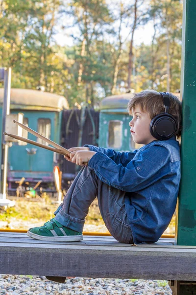 Wachtend op een trein — Stockfoto