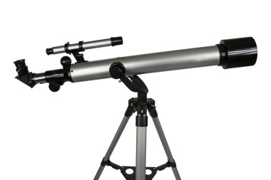 telescope on white background clipart