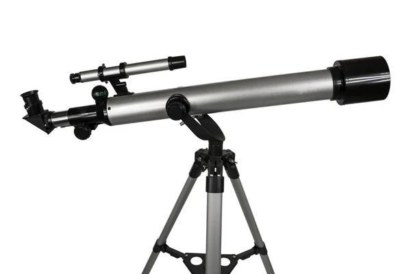 Телескоп на белом фоне — стоковое фото