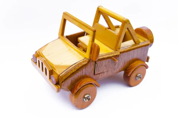 Carro de brinquedo de madeira — Fotografia de Stock