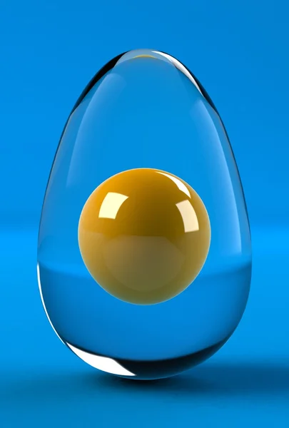 Vajíčko crystal clear. — Stock fotografie