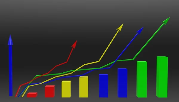 Business graph - Diagram. — Stockfoto