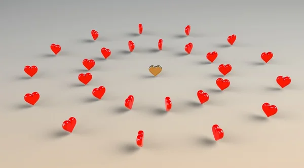 Runaround hearts - dancing heart. — Stock Photo, Image