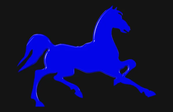 Cavalo azul — Fotografia de Stock