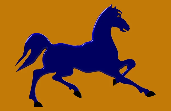 Blue horse — Stock Photo, Image