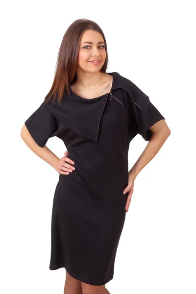 Een mooie jonge vrouw in een jurk — Stockfoto