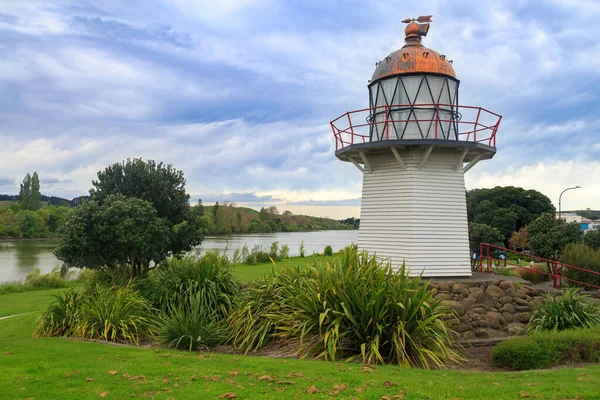 Der Historische Leuchtturm Von Portland Island 1878 Wairoa Neuseeland Zog — Stockfoto