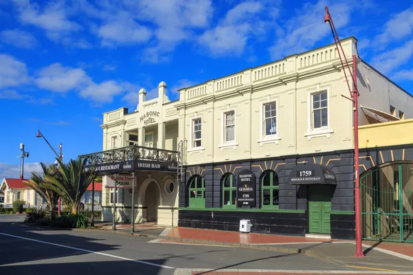 Opotiki Miasto Wschodniej Zatoce Plenty Nowej Zelandii Historyczny Hotel Masonic — Zdjęcie stockowe