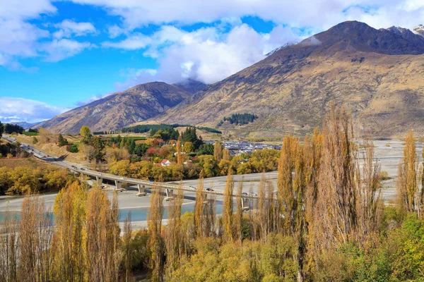 Pont Routier Sur Rivière Shotover Près Queenstown Nouvelle Zélande Photographié — Photo