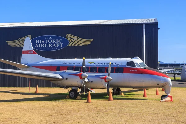 Czapla Havilland 114 Samolot Pasażerski Lat Tych Wystawie Mount Maunganui — Zdjęcie stockowe