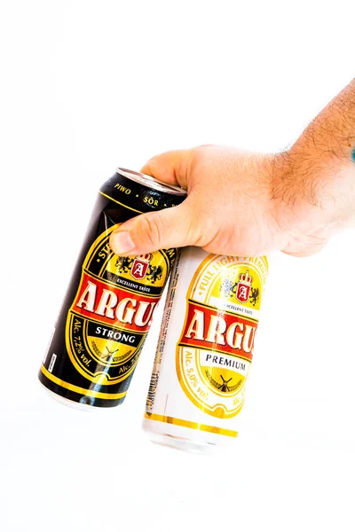 Bière Argus Premium Lager Lild Supermarché Propre Bière Marque Bucarest — Photo