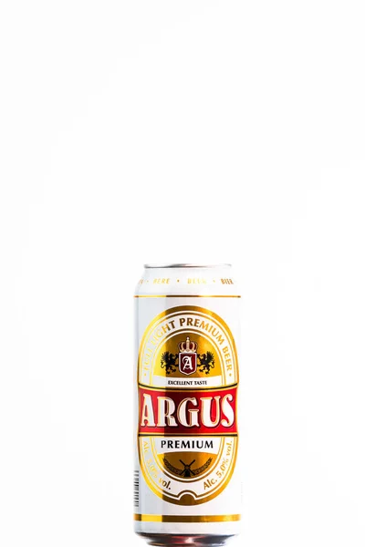Bière Argus Premium Lager Lild Supermarché Propre Bière Marque Séance — Photo