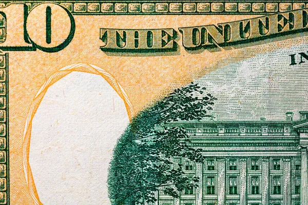 Selective Focus Detail Usd Banknotes Close Macro Detail United States — Stock Photo, Image