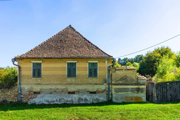 Типичный Сельский Пейзаж Деревенские Дома Barcut Bekokten Трансильвания Румыния 2021 — стоковое фото