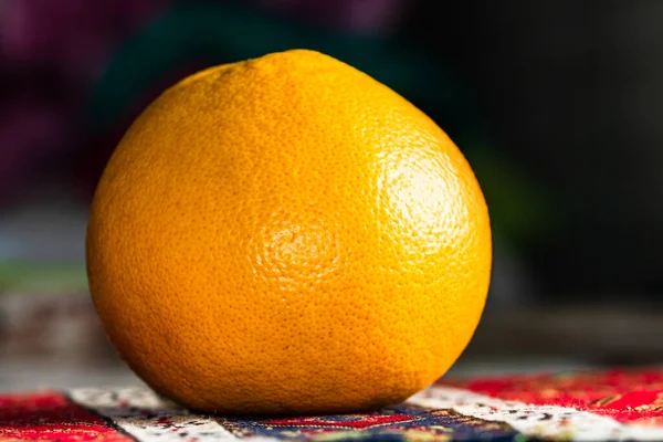 Fruta Laranja Mesa Frutos Saudáveis — Fotografia de Stock