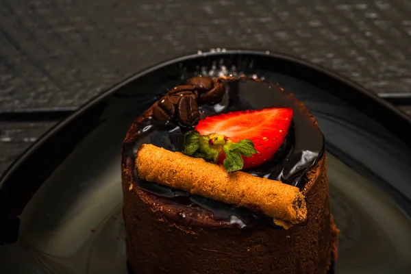 초콜릿 디저트 초콜릿 케이크 — 스톡 사진