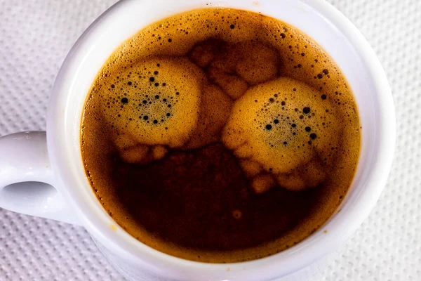 Cup Coffee Detail Espresso Coffee Close — Stock Photo, Image