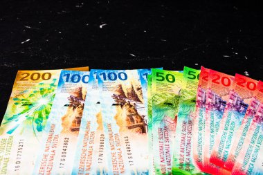 İsviçre frangı. CHF para birimi, dünya para kavramı