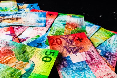 İsviçre frangı. CHF para birimi, dünya para kavramı