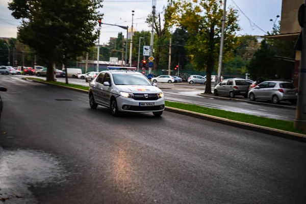 Carros Trânsito Hora Ponta Centro Cidade Poluição Automóvel Engarrafamento Manhã — Fotografia de Stock