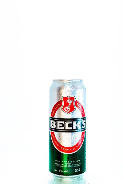 Dose Beck Oder Becks Bier Bukarest Rumänien 2021 — Stockfoto