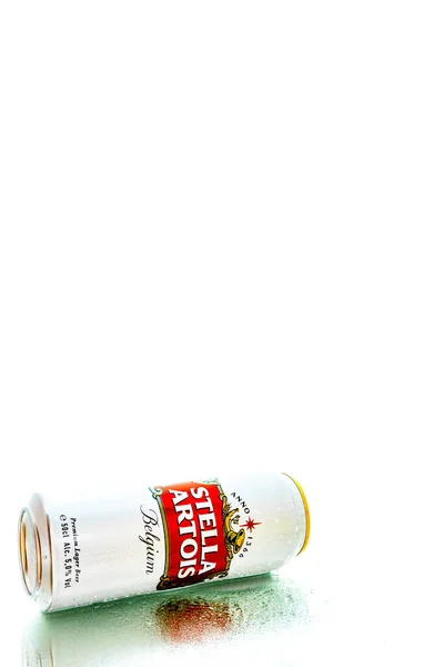 Can Stella Artois Beer Bucharest Romania 2021 — Stock Photo, Image