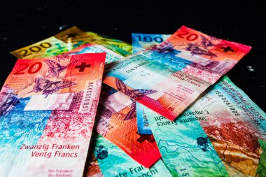 İsviçre frangı. CHF para birimi, dünya para kavramı