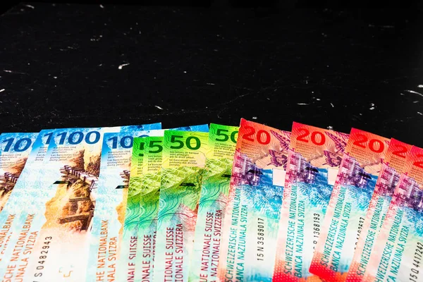 Швейцарський Франк Chf Валюта Концепція Світових Грошей — стокове фото