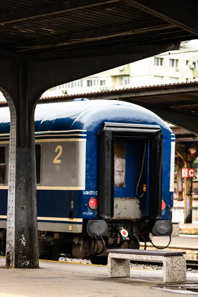 Treno Movimento Alla Stazione Ferroviaria Bucarest Nord Gara Nord Bucarest — Foto Stock