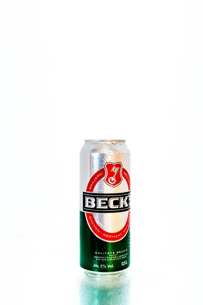Μπύρα Μπεκ Μπεκς Στο Βουκουρέστι Ρουμανία 2021 — Φωτογραφία Αρχείου