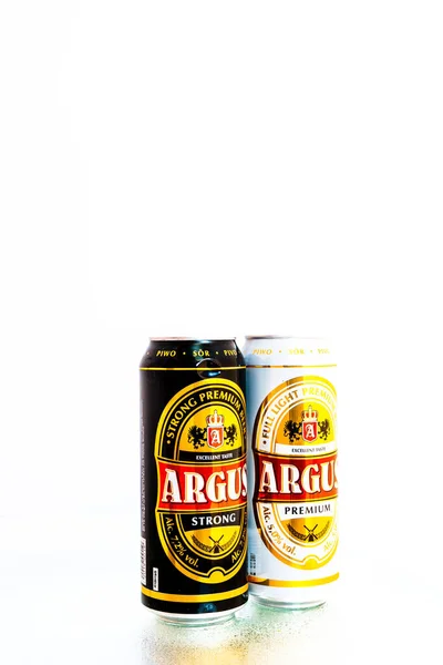 Cerveja Argus Premium Lager Lild Supermercado Própria Cerveja Marca Bucareste — Fotografia de Stock