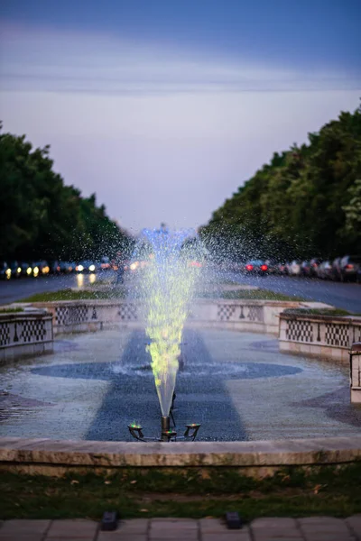 Unirii Central City Fountain Bucharest Capital Romania — Stock Photo, Image