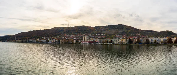 Vista Del Río Danubio Ciudad Orsova Vista Frente Mar Orsova — Foto de Stock