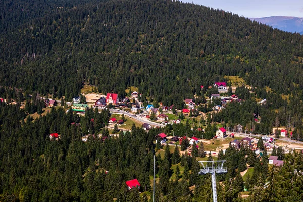 Вид Згори Гірського Курорту Вартоп Біхорі Румунія 2021 Рік — стокове фото