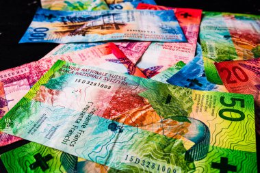 İsviçre frangı. CHF para birimi, dünya para kavramı