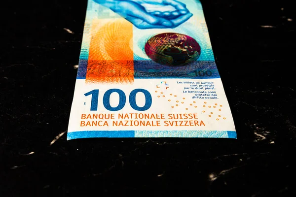Banknot Franka Szwajcarskiego Waluta Chf Koncepcja Pieniądza Światowego — Zdjęcie stockowe