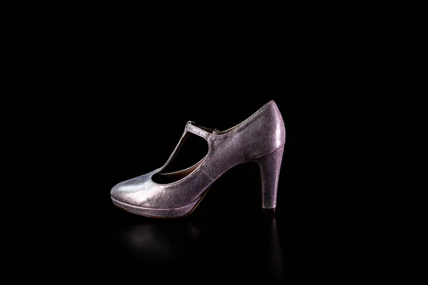 Sapatos Salto Alto Mulheres Isoladas Preto — Fotografia de Stock