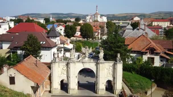 Porte Entrée Dans Forteresse Médiévale Alba Iulia Roumanie 2019 — Video