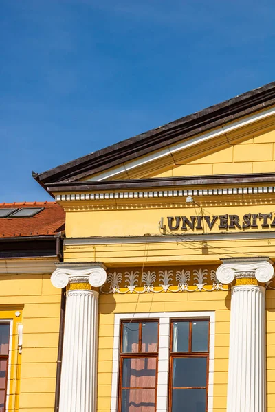 Архітектурні Деталі Фасад Будівлі Decembrie 1918 University Alba Iulia Romania — стокове фото