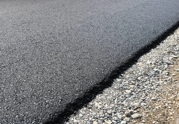 New Layer Asphalt Road Construction — Stock Photo, Image