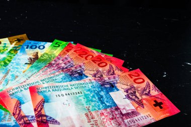 İsviçre frangı. CHF para birimi, dünya para kavramı