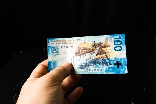 瑞士法郎现钞 瑞士法郎 世界货币概念 — 图库照片